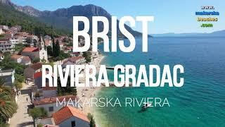 Brist beaches from above summer 2019, Makarska Riviera - Makarska Riviera Beaches in FULL HD