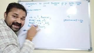 factorial program in c|c program to print factorial of a given number