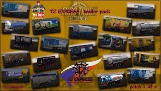 [ETS2 v1.43] TZ MEGA Trailers Pack with owned Trailer