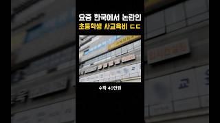 논란인 초등학생 사교육비