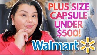 12 Piece Plus Size Work Capsule Wardrobe Under $500 | Walmart Spring 2024 Try On Haul