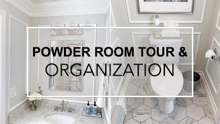 POWDER ROOM TOUR & ORGANIZATION: Tips for a light, bright and airy space