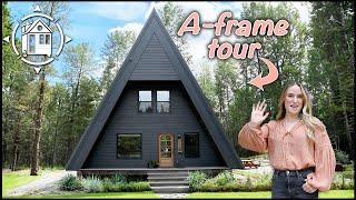 Young woman's modern luxury a-frame! Built on a budget