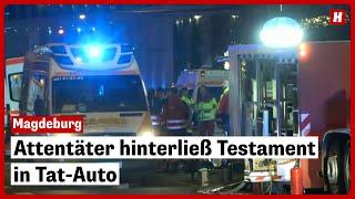 Magdeburg: Attentäter hinterließ Testament in Tat-Auto