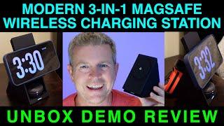 3-in-1 MagSafe Wireless Charging Station Modern Foldable Design by GuMosh Unboxing Demo Review