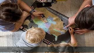 Scratch Off Map of The United States – US Scratch Off Travel Map with 50 State Flags and Landmarks