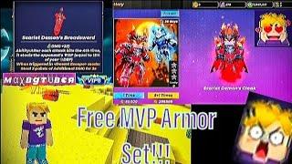 New Free MVP Armor Set!!! in Skyblock  ||Blockman Go