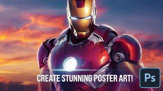 Create a Stunning Ironman Poster | Photoshop Design Speed Art