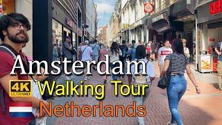 ⁴ᴷ⁶⁰ Amsterdam City Center Walking Tour 2022 | Amsterdam Old Town 4k 60fps Kalverstraat Nieuwendijk