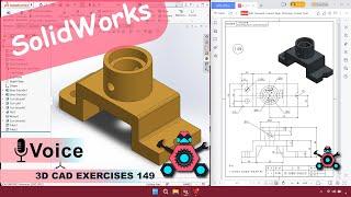 SolidWorks | 3D CAD EXERCISES 149 | StudyCadCam | Solution Tutorial |
