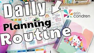 DAILY MORNING PLANNING ROUTINE | ERIN CONDREN PETITE FOLIO PLANNER