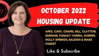 OCTOBER 2022 RALEIGH DURHAM CHAPEL HILL NORTH CAROLINA HOUSING MARKET UPDATE