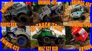 RC TRUCK TRIAL WITH RC SCALE TRIAL TRUCKS ON RACE TRACK IN MORSCHHEIM