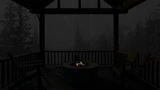 Dark night with the sound of rain and fire - Perfect sound for sleeping tonight