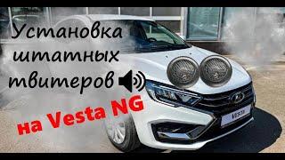 Штатные твитеры на Lada Vesta NG. Установка