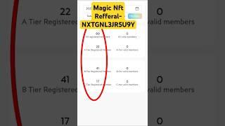 Magic Nft Refferal Code: NXTGNL3JR5U9Y #magicnft #magicnftwithdrawal #Magicnft #magicnftupdate