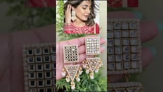 Hina Khan Inspired Kundan Earring Making at Home | Jhumka Making #shorts #diyearings #diycrafts