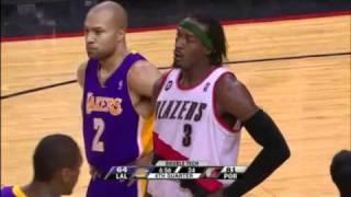 Gerald Wallace and Ron Artest head to head in Portland