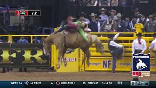 Caleb Bennett 86.5 Pts on Three Hills Rodeo's Just Peachy