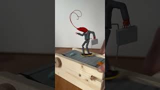 Shrimp is never late to the office with his super fast skateboard!