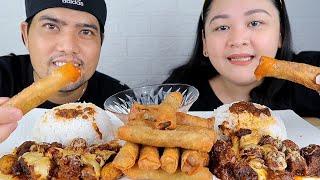 CREAMY CHEESY BEEFY KALDERETA + DYNAMITE | FILIPINO FOOD |  MUKBANG PHILIPPINES