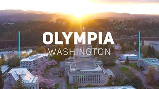 Olympia - capital city of Washington State | 4K drone footage