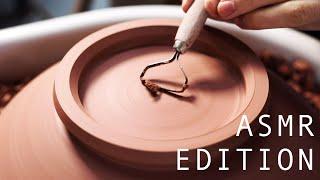 Throwing and Trimming a Large, Indented Stoneware Bowl — ASMR Edition