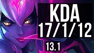 EVELYNN vs KINDRED (JNG) | 17/1/12, Legendary, 1.5M mastery, 700+ games | EUW Master | 13.1