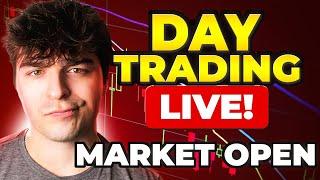 Live Trading: The CRASH Continues! (NQ,BTC)