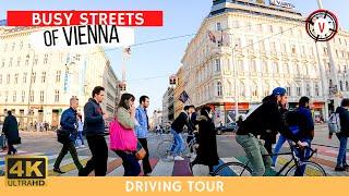 Vienna Discovery City Driving Tour  1st District Imperial sights and busy streets 4K ULTRA HD 60FPS