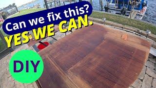 How to refinish teak plwood on a boat, on a budget