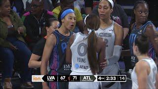  HEATED Double Techs, Aerial Powers & Jackie Young Nose To Nose In Atlanta Dream vs Las Vegas Aces