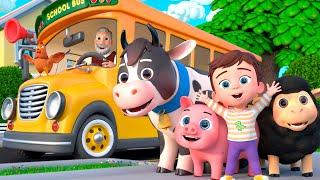 Wheels On The Bus (Animals Version) | Almama Nursery Rhymes & Kids Songs
