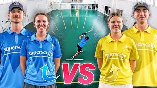 CLUB CRICKETERS vs KATE CROSS & ALEX HARTLEY: INDOOR CRICKET BATTLE!