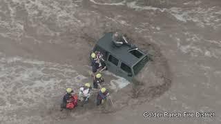 Swift Water Rescue Drone Footage