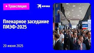 Пленарное заседание Петербургского международного экономического форума – 2025: прямая трансляция
