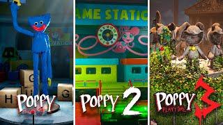 ALL Main Locations Comparison - Poppy Playtime: Chapter 3 VS Chapter 2 VS Chapter 1