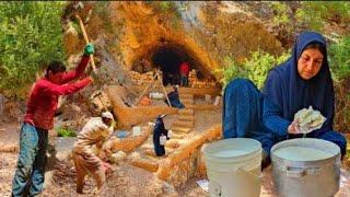 Nomadic life in the cave, cave repair, butter production by the nomadic lady and...2024