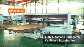 Aopack Corrugated Box Machine BM2508-SE With Inline Cold Gluing and Inline Flexo Printing