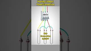 Heating Element Connection with Power Supply | Heater Wiring #howto #heater #stardeltaconnection