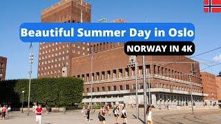 Summer Walking in Oslo, Norway - 2022 Tour - 4K