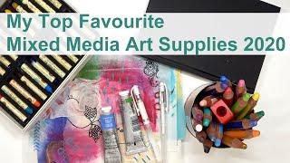 My Top Favourite Mixed Media Art Supplies 2020 #mixedmediaartsupplies #artsupplies