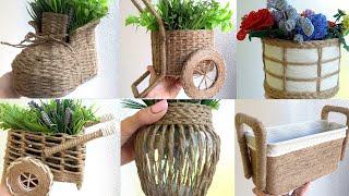 6 Jute Flower Vase Ideas / 6 Jute craft ideas