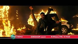 Singham Again, TV Par Pehli Baar Promo 14th March Friday 8 PM On Zee Cinema