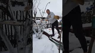 Дед Вова кормит ворон снова:)))