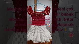Çok kolay ve harika çok şık bir prenses elbisesi  #elemegim #crochet#babydress #keşfetbeniöneçıkar