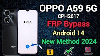 OPPO A59 5G (CPH2617) || FRP Bypass || Android 14 || Google Account Remove || Without Pc || 2024.