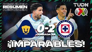 Resumen y goles | Pumas 0-2 Cruz Azul | Liga Mx -AP2024 - J14 | TUDN