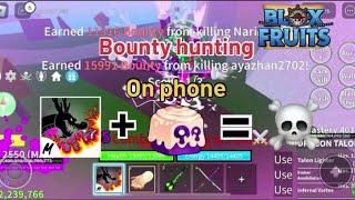 Bounty hunting with dough and dragon talon | blox fruit