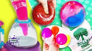 Making Squishies from DOLLAR TREE Slime! DIY Stress Balls